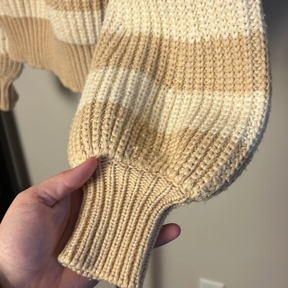 Derek Lam 10 Crosby x RTR Button Neck Striped Sweater Size Small - Picture 5 of 7